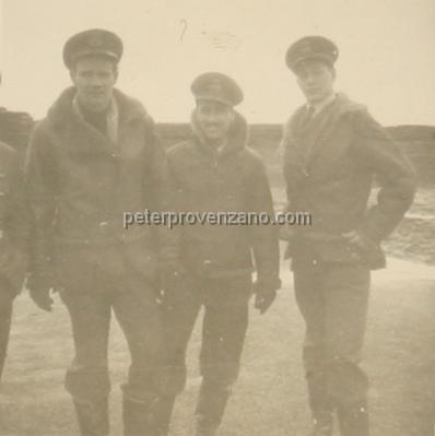 Peter Provenzano Photo Album Image_copy_070.jpg - Peter Provenzano with fellow pilots.  RAF Station Kirton Lindsey, winter of 1941.